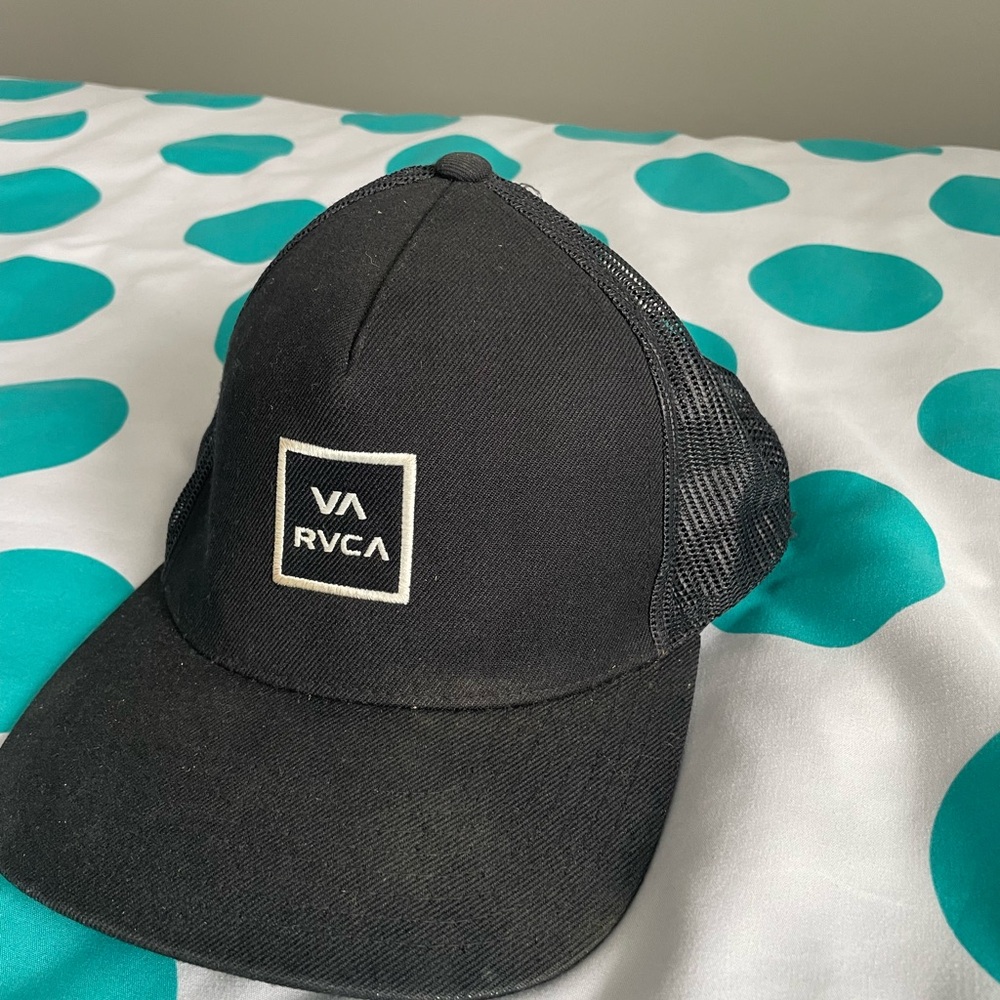 RVCA Black and Green Cap